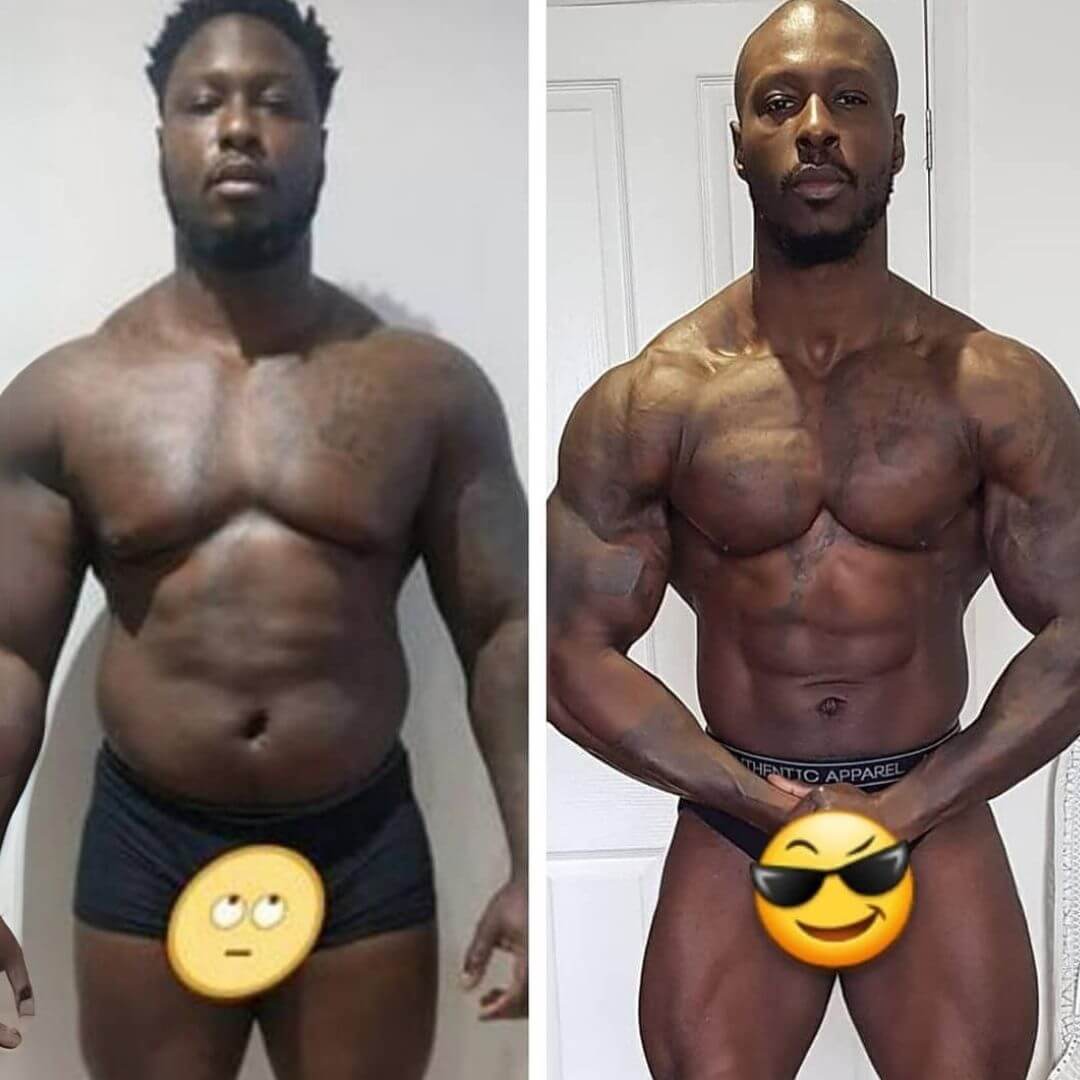 An image of Joel's body transformation